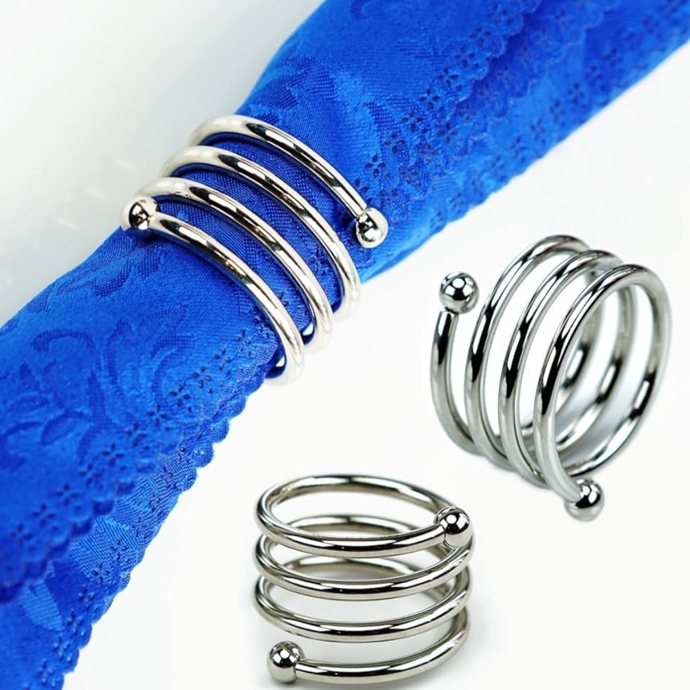 Elegant Silver Napkin Rings
